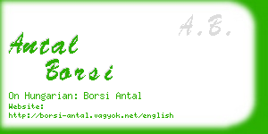 antal borsi business card